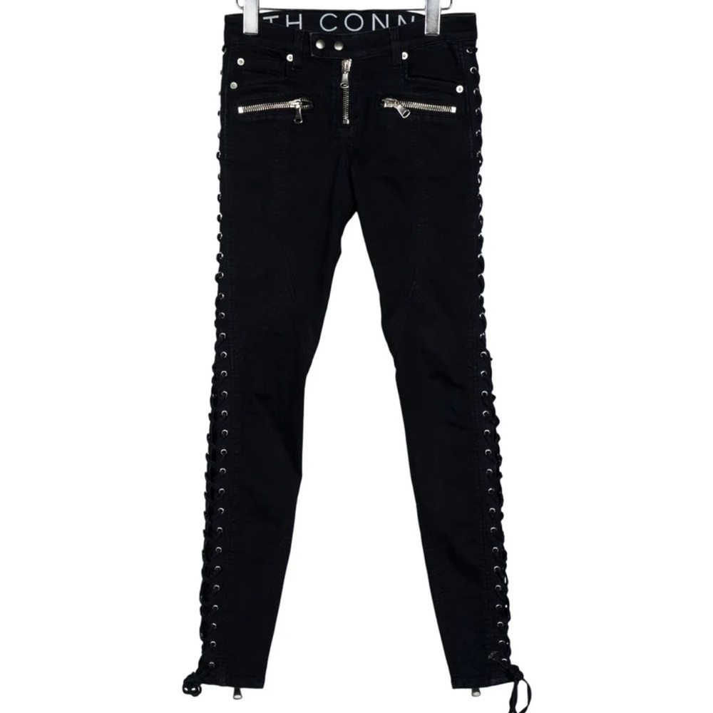 Faith Connexion Black Lace-Up Jeans